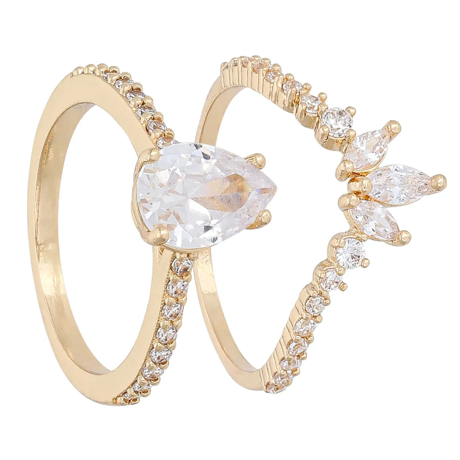 Hot Bijou Brigitte Set di anelli - Sparkling Duo
