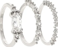Sale Bijou Brigitte Set di anelli - Sparkling Navette