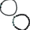 Hot Bijou Brigitte Set di braccialetti da uomo - Agate Gems