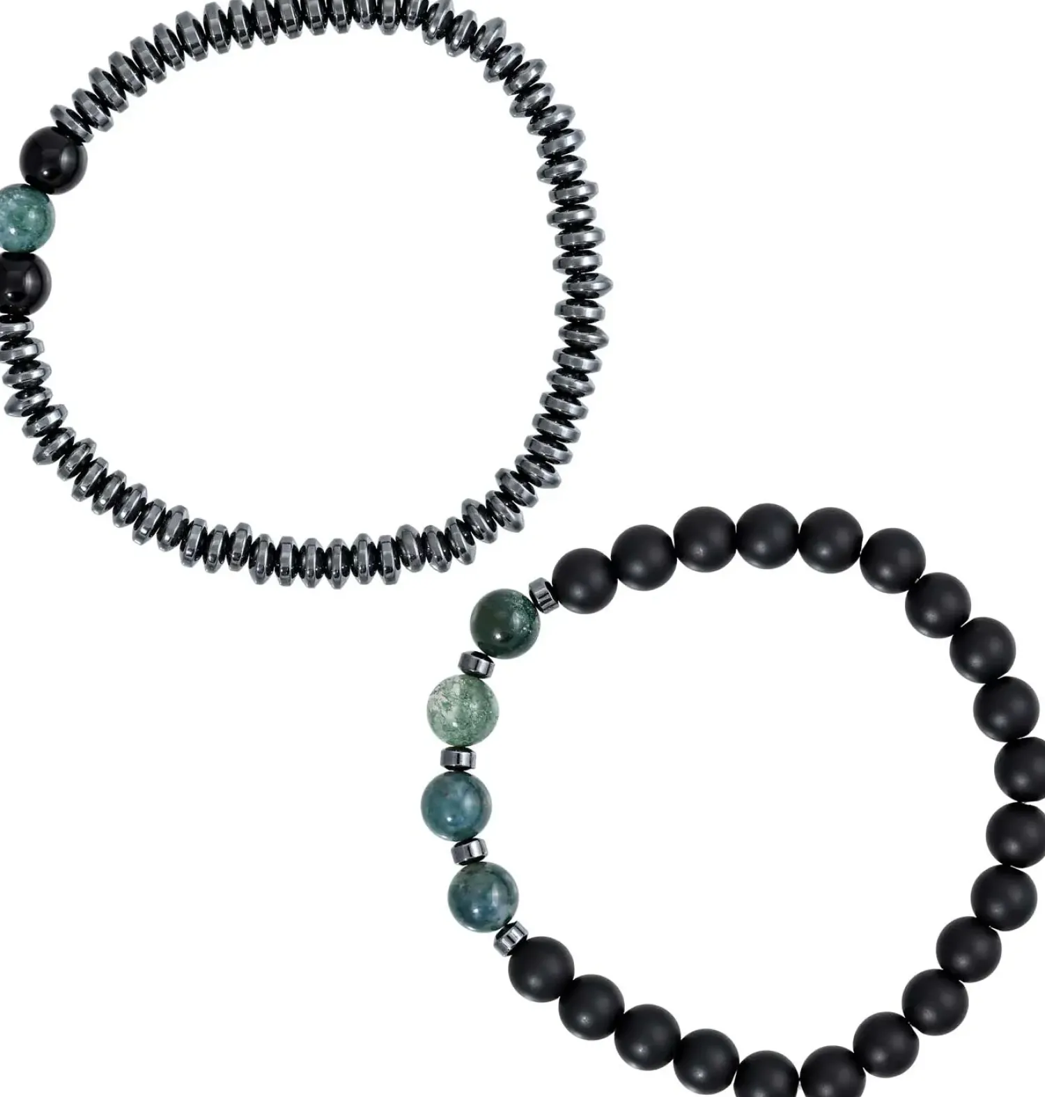 Hot Bijou Brigitte Set di braccialetti da uomo - Agate Gems