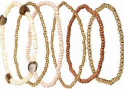 Outlet Bijou Brigitte Set di braccialetti - Golden Harmony
