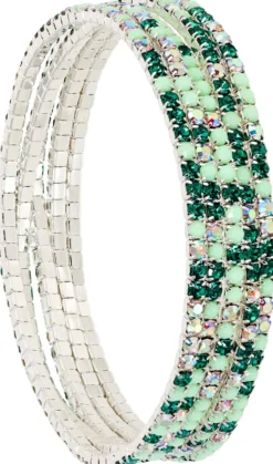 Hot Bijou Brigitte Set di braccialetti - Green Gleam