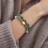 Online Bijou Brigitte Set di braccialetti - Green Pearls
