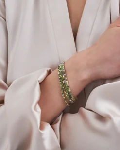Sale Bijou Brigitte Set di braccialetti - Lime Sparkle