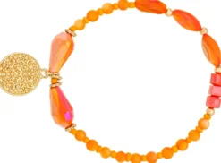 Hot Bijou Brigitte Set di braccialetti - Orange Shell