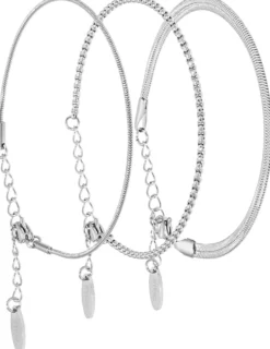 New Bijou Brigitte Set di braccialetti - Steel Trio