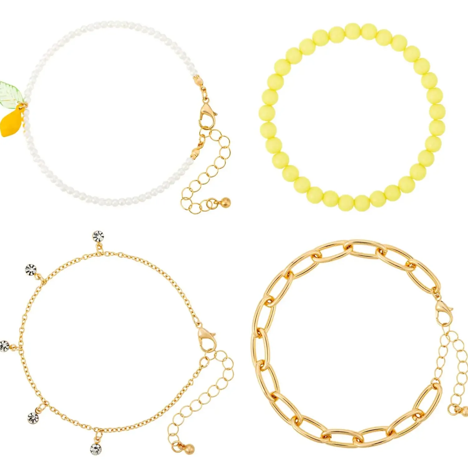 Sale Bijou Brigitte Set di braccialetti - Yellow Lemon