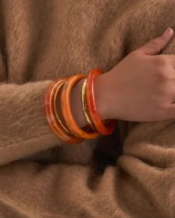 Outlet Bijou Brigitte Set di bracciali - Golden Amber