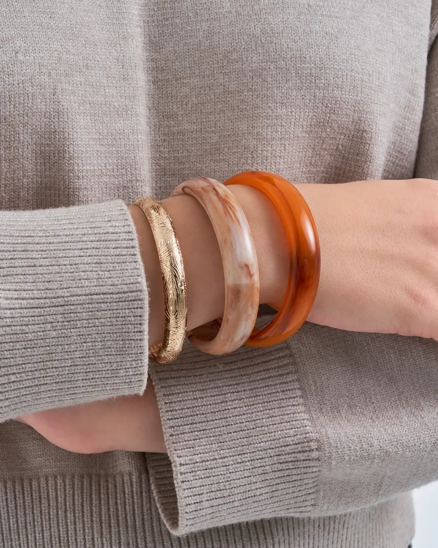 Hot Bijou Brigitte Set di bracciali - Natural Brown