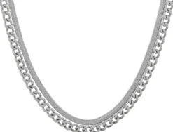 Sale Bijou Brigitte Set di collane da uomo - Silver Steel