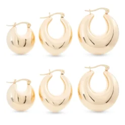 Outlet Bijou Brigitte Set di creoli - Golden Dome