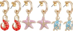 Outlet Bijou Brigitte Set di creoli - Ocean Trio