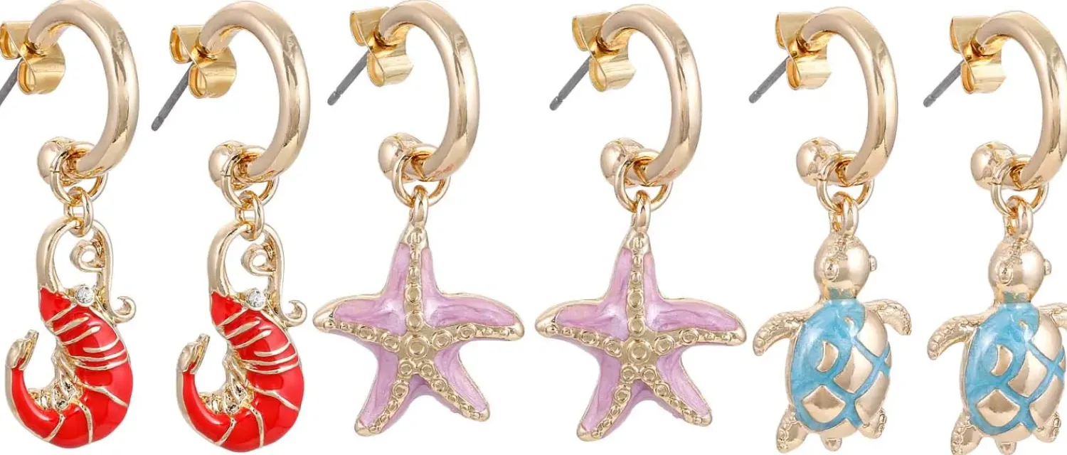 Outlet Bijou Brigitte Set di creoli - Ocean Trio