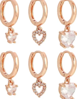 Bijou Brigitte Set di creoli - Rose Hearts