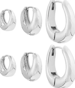 Online Bijou Brigitte Set di creoli - Silver Shine