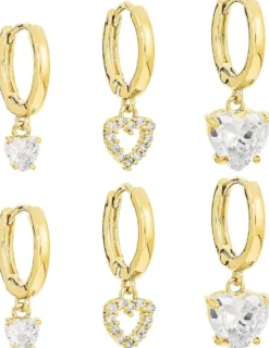 Hot Bijou Brigitte Set di creoli - Sparkling Hearts