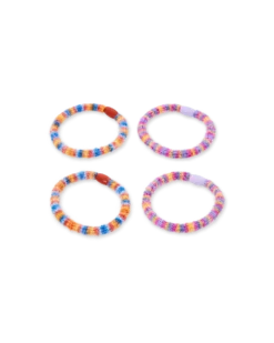New Bijou Brigitte Set di elastici per capelli - Colorful Stripes