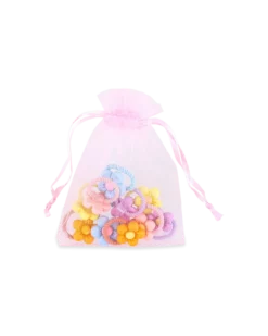 New Bijou Brigitte Set di elastici per capelli per bambini - Happy Flowers