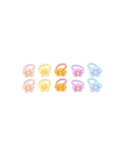 New Bijou Brigitte Set di elastici per capelli per bambini - Happy Flowers
