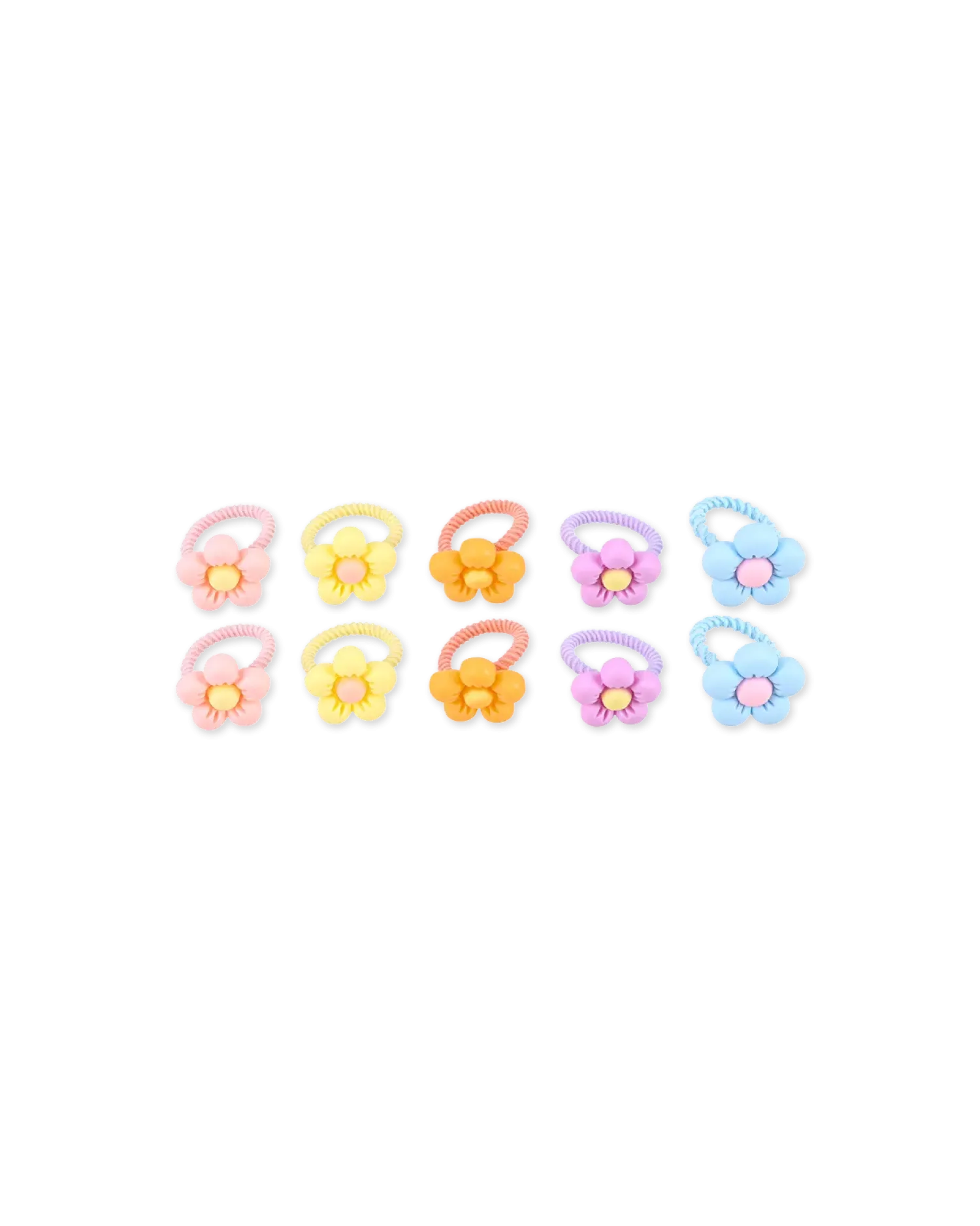 New Bijou Brigitte Set di elastici per capelli per bambini - Happy Flowers