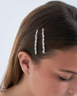 Online Bijou Brigitte Set di forcine per capelli - Silver Rhinestones