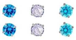 Hot Bijou Brigitte Set di orecchini a perno - Blue Shine