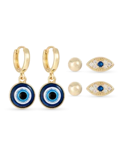 Online Bijou Brigitte Set di orecchini a perno - Evil Eye