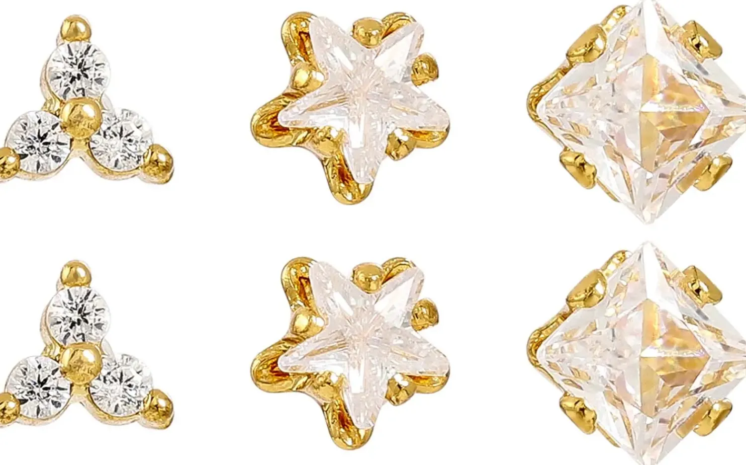 Clearance Bijou Brigitte Set di orecchini a perno - Gleaming Trio