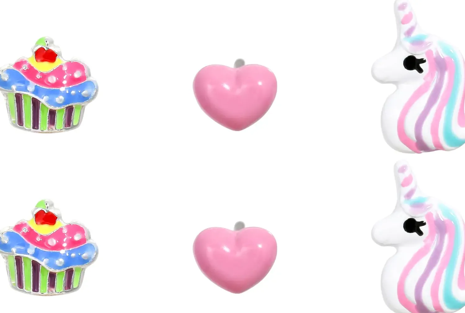 Discount Bijou Brigitte Set di orecchini a perno per bambini - Pink Charms