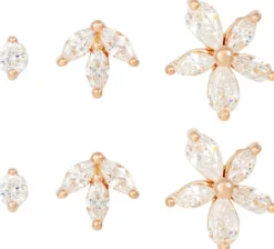 Online Bijou Brigitte Set di orecchini a perno - Rosé Trio