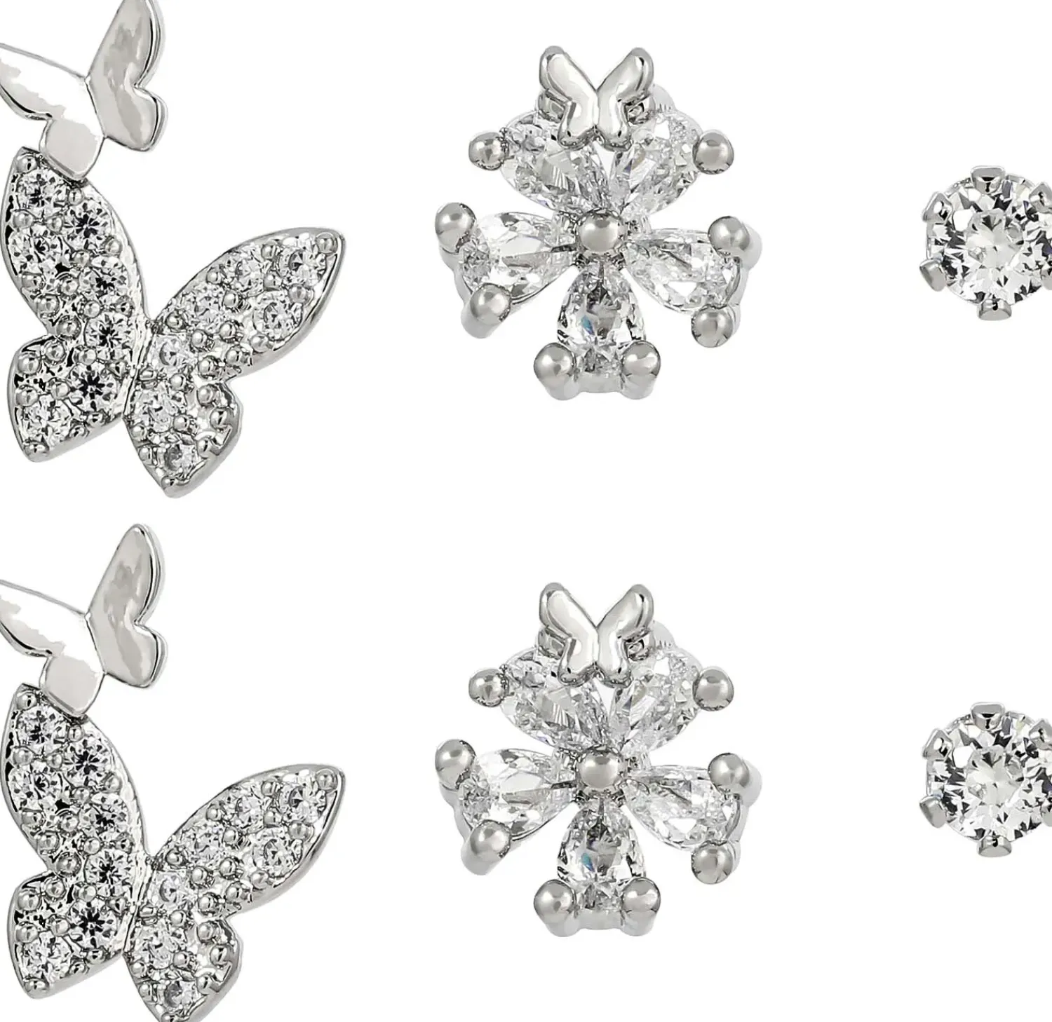Outlet Bijou Brigitte Set di orecchini a perno - Silver Garden