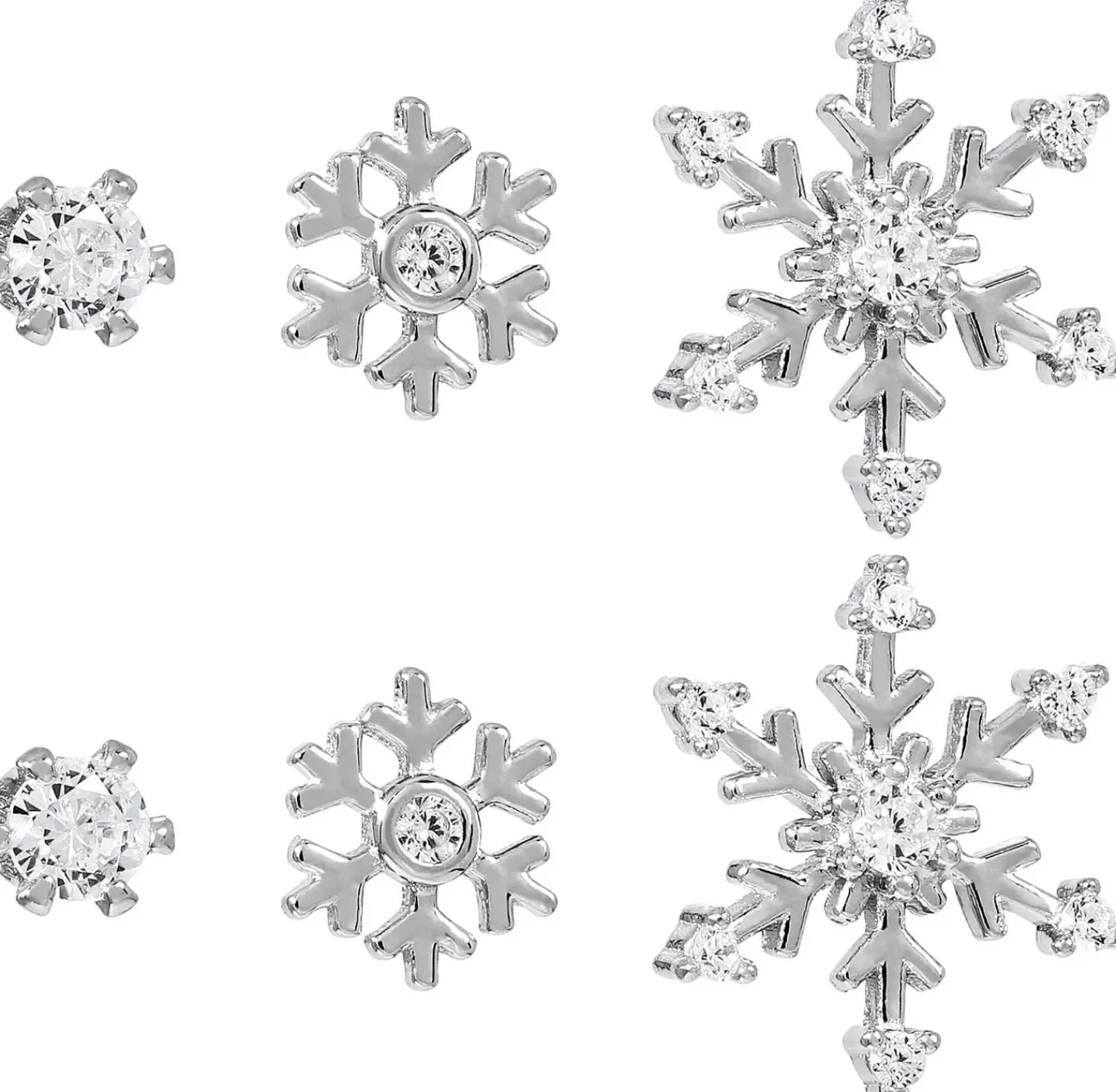 Hot Bijou Brigitte Set di orecchini a perno - Snowflake Sparkle