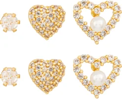 Outlet Bijou Brigitte Set di orecchini a perno - Sparkle Heart
