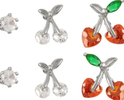 New Bijou Brigitte Set di orecchini a perno - Springtime Cherries
