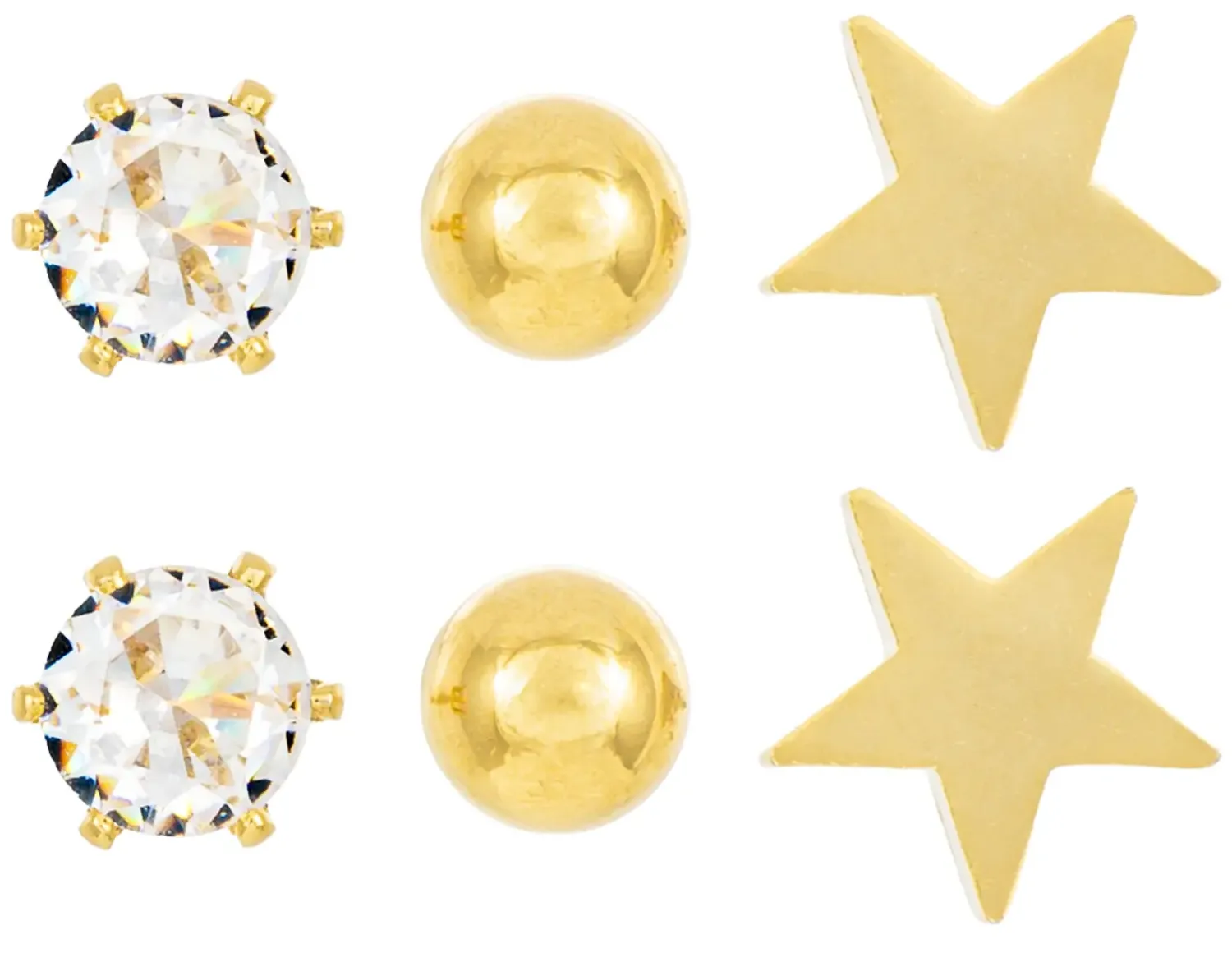 Outlet Bijou Brigitte Set di orecchini a perno - Star Shine