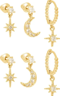 Discount Bijou Brigitte Set di orecchini - Moon Stars