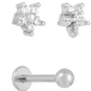 Sale Bijou Brigitte Set di piercing - Silver Blossoms