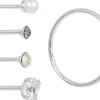 Sale Bijou Brigitte Set di piercing - Silver Gleam